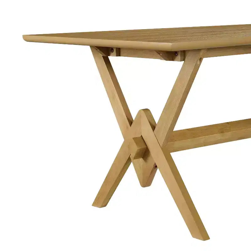 Christopher Knight Home Simon 5-teiliges Esszimmer-Set aus Gummibaumholz im Mid-Century-Modern-Stil mit Bouclé-gepolsterten Stühlen
