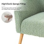 Nowoczesny fotel boucle Sheila 30 W z nogami z litego drewna, zestaw 2 szt., HULALA HOME