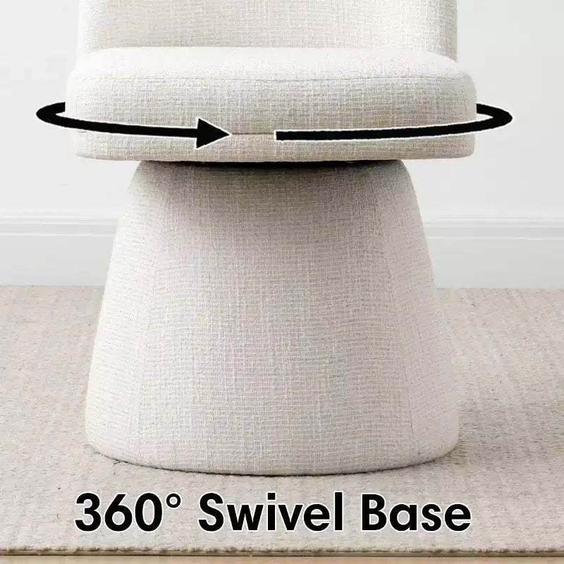 Ensemble de 6 chaises de salle à manger modernes pivotantes à 360°, sans accoudoirs, avec piètement de style piédestal, chaises d’appoint élégantes pour la cuisine, la salle à manger ou le bureau -Panipeachy