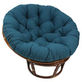 Bali Rattan-Papasan-Sessel mit 42-Zoll-Durchmesser und Köperstoffkissen