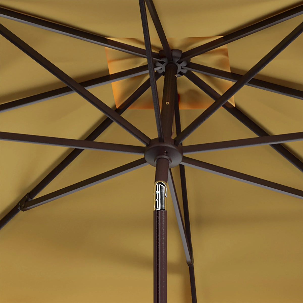 Parasol extérieur SAFAVIEH Kjerstin avec volant, 9 pieds, double toit