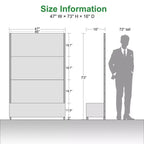 MAYEERTY-Pflanzkasten mit Rankgitter, schwarzes Eisennetz, Stil 01, 72x47x16in, 3-teiliges Set