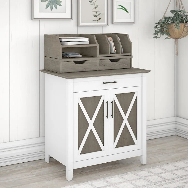 Sekretářský stůl Key West s úložnou skříňkou od Bush Furniture