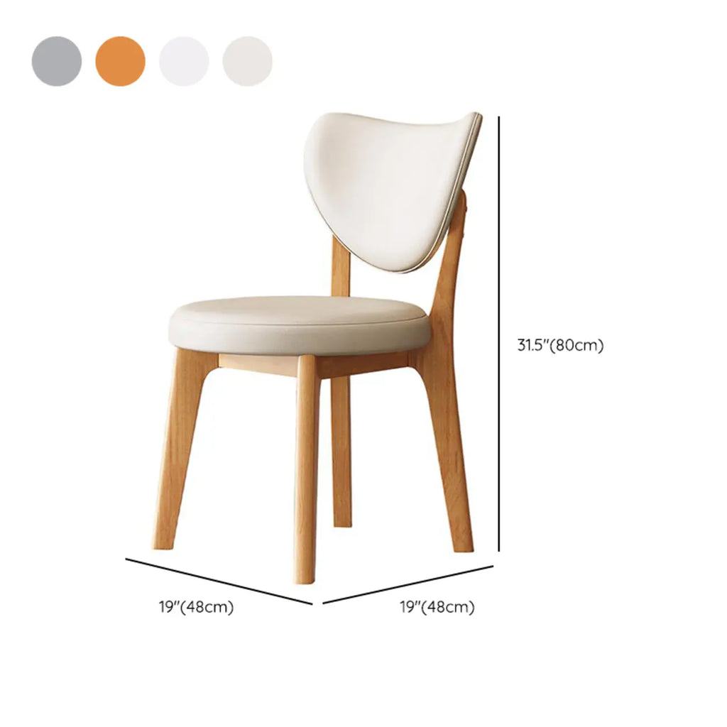 Moderner, ärmelloser Esszimmerstuhl mit hoher Rückenlehne aus Kunstleder