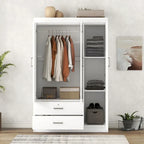 Guarda-roupa com 3 portas e 2 gavetas