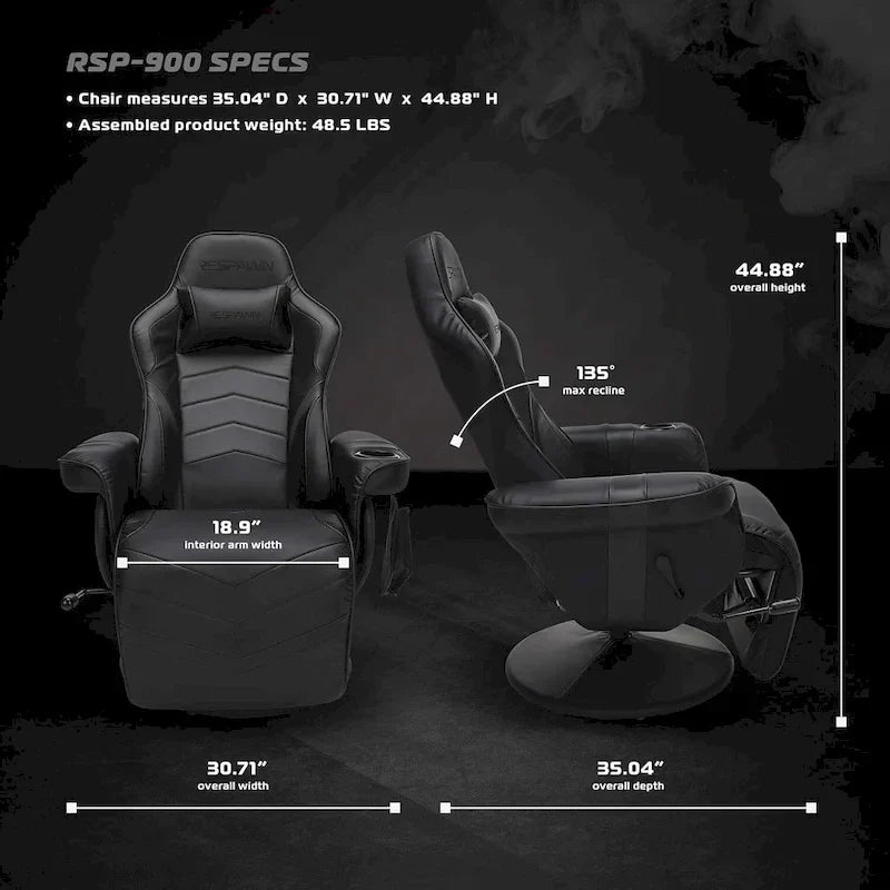 Gaming-Sessel – Gaming-Sessel mit Liegefunktion und Fußstütze