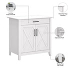 Sekretářský stůl Key West s úložnou skříňkou od Bush Furniture