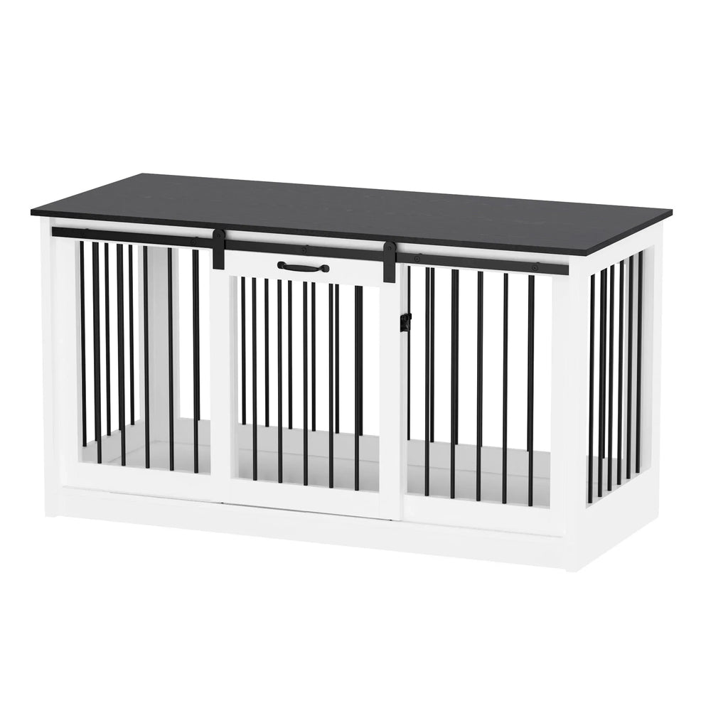 Résidence pour animaux avec renforcement par tubes en fer, cage pour chien élégante et robuste