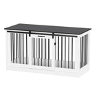 Résidence pour animaux avec renforcement par tubes en fer, cage pour chien élégante et robuste
