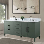 Mobile bagno Vanity Art 72 con doppio lavabo e piano in marmo composito