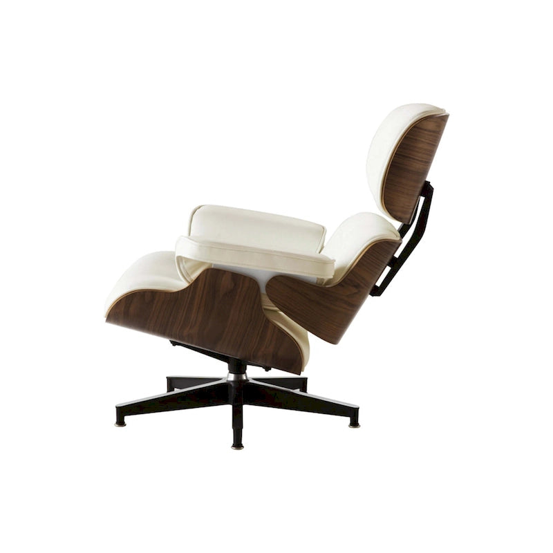 Poltrona lounge reclinabile in pelle dal design moderno di metà secolo