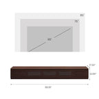 Minimalistický TV stolek se zásuvkami, masivní dřevěná mediální konzole s úložnými skříňkami, výklopnými dvířky, ořechovou dýhou, plně sestavený