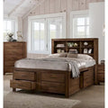 Letto con 6 cassetti sottoletto in noce