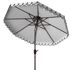 Parasol extérieur SAFAVIEH Kjerstin avec volant, 9 pieds, double toit
