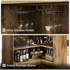 L-förmiger Barschrank mit Gläserhaltern für die Hausbar