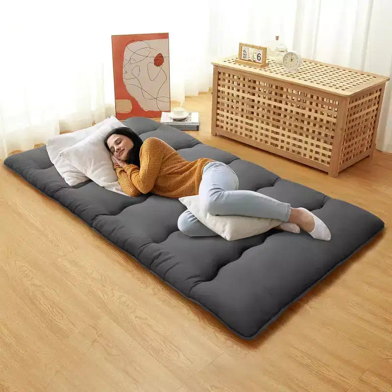 Japonská futonová matrace, skládací podložka na spaní na podlaze, tatami podložka do domácnosti, kempingová matrace