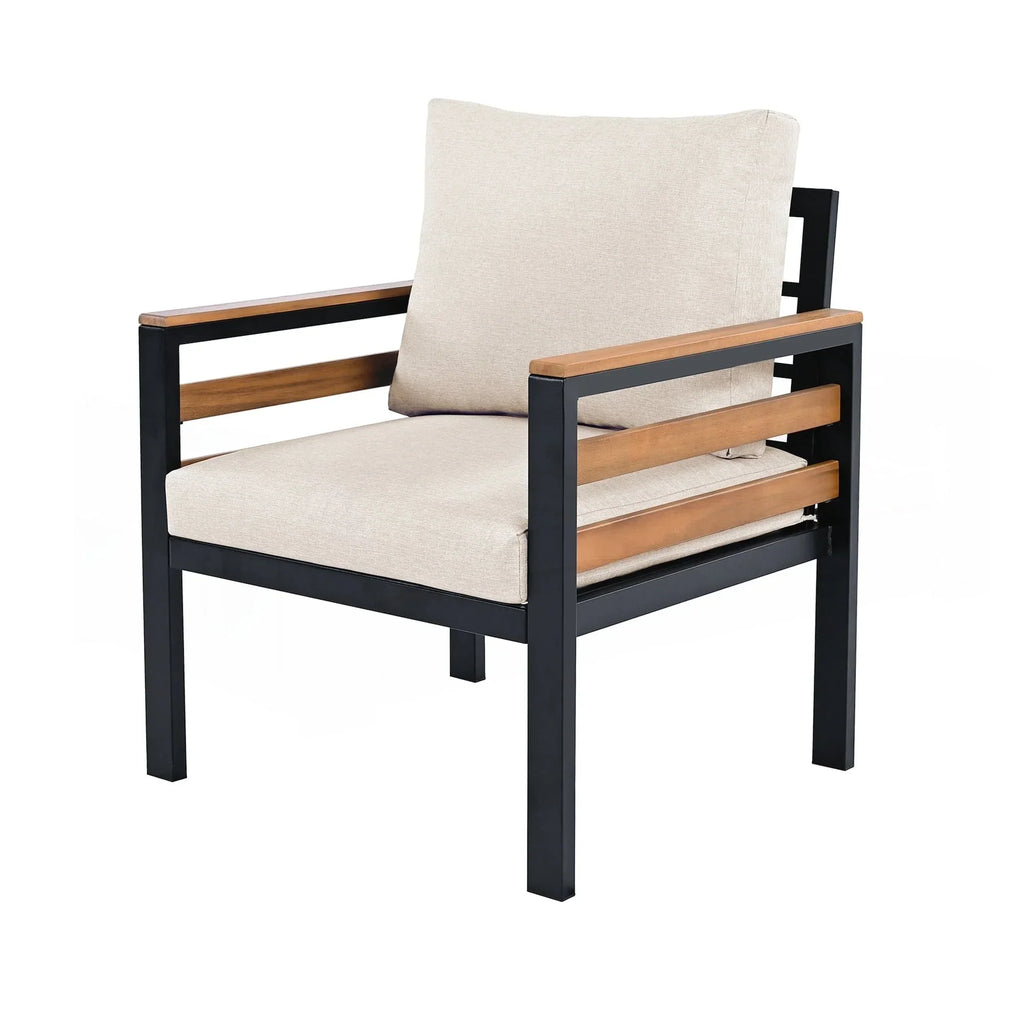 Conjunto de sofá de exterior com 4 peças