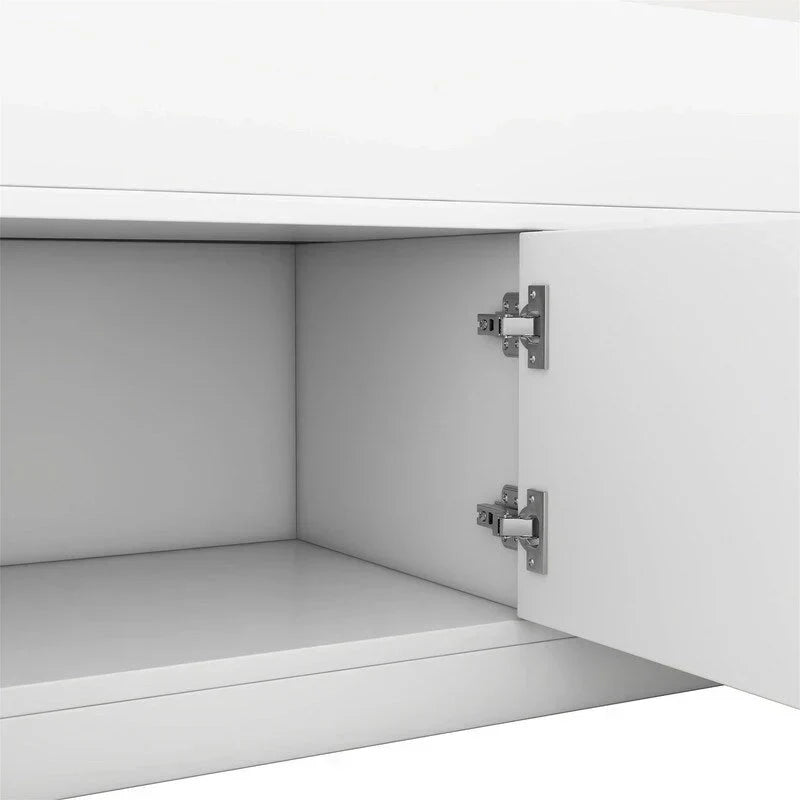 Letto a piattaforma Captain matrimoniale o singolo con 4 cassetti e ripiani contenitori, struttura in legno massello con testiera libreria contenitore