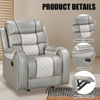 Fauteuil inclinable grand format en similicuir, design américain, pour le salon