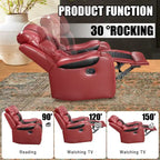 Fauteuil inclinable grand format en similicuir, design américain, pour le salon