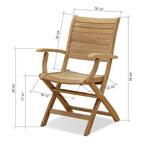 Conjunto de jantar extensível de exterior Amazonia Teak Sessa com 13 peças - 13 peças