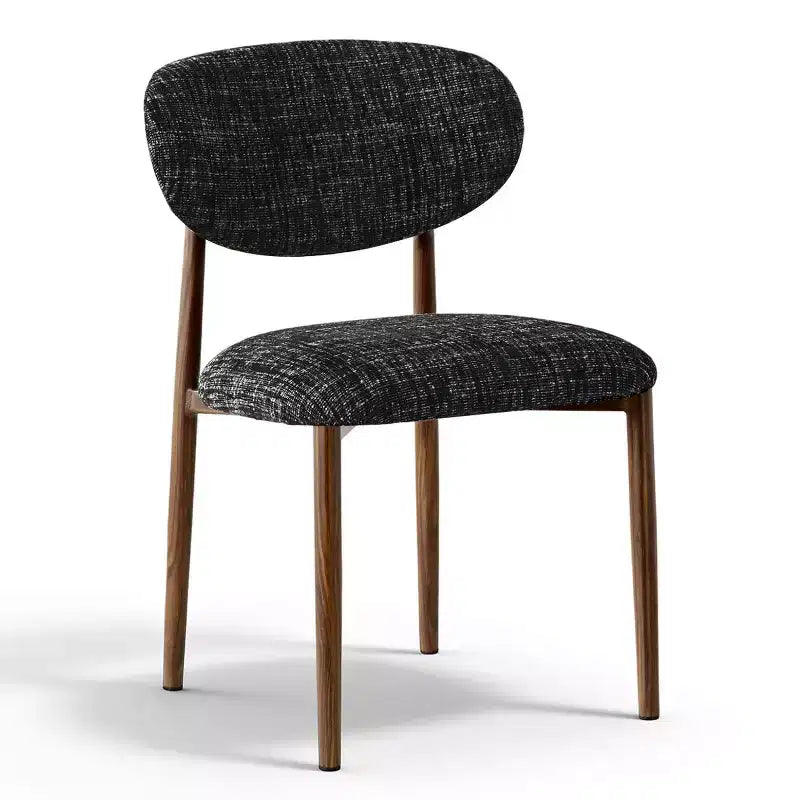 Conjunto de 4 cadeiras de jantar modernas estofadas com encosto curvo, cadeiras laterais sem braços com estrutura de ferro para sala de jantar e cozinha - Panipeachy