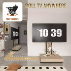 TV stolek pro televizory 32-75, mobilní TV vozík s nastavitelnou výškou, zásuvkou a kolečky do obývacího pokoje, ložnice nebo kanceláře -ModernLuxe