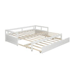 Letto da giorno allungabile con letto estraibile, letto da giorno in legno con letto estraibile