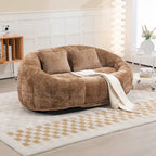GDFStudio - Sofá descontraído Laurel em chenille para 2 pessoas, com espuma de alta densidade e conforto extra