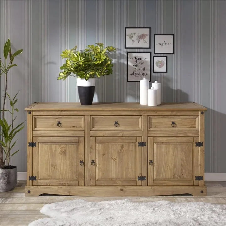 65 Zoll Holz-Buffet-Sideboard im Landhausstil – Corona-Kollektion