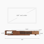 Moderner ausziehbarer und erweiterbarer TV-Schrank mit 4 Schubladen, für Fernseher bis 103 Zoll – 78,54 T × 15,74 B × 13,78 H