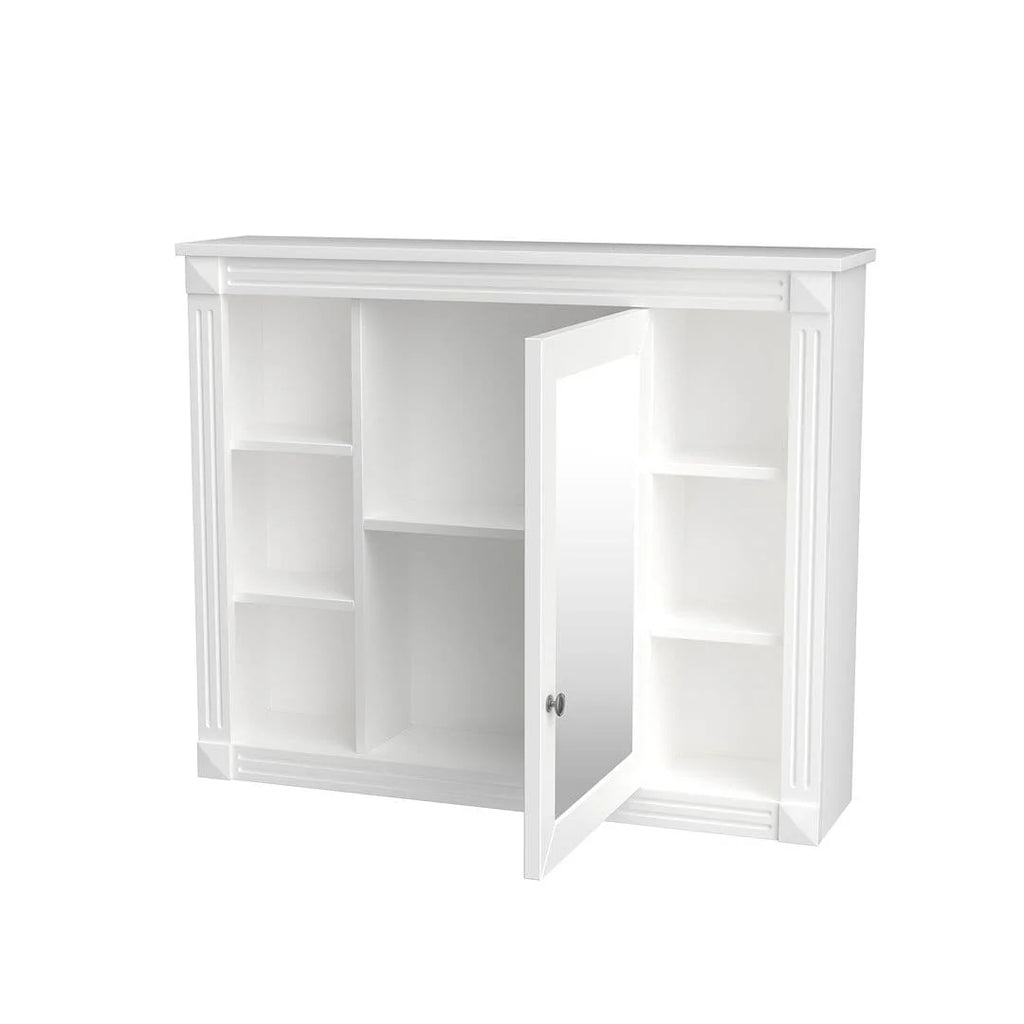 36-Zoll moderner Waschtischunterschrank mit Aufsatzwaschbecken und Spiegelschrank, 2 Türen und 2 Schubladen