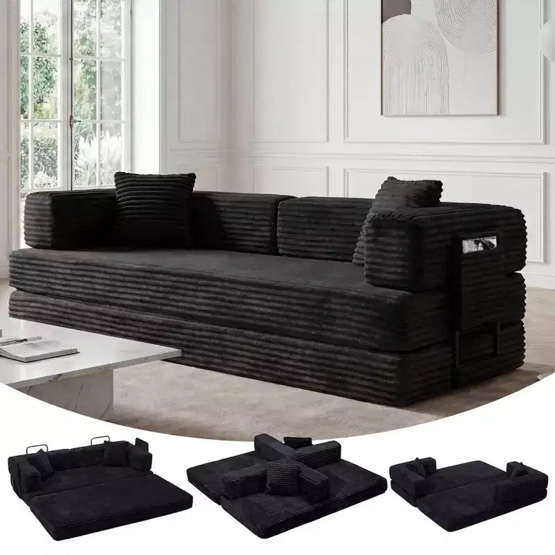 80.7 5-in-1 umwandelbares Schlafsofa ??Cord, 1200 lbs, keine Montage