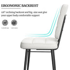 Conjunto de 2/4/6/8 cadeiras de jantar modernas, cadeiras de cozinha estofadas com almofada espessa para sala de jantar