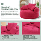 Runder Lazy-Sofa-Sessel -C Weiß/Blau/Grau/Gelb/Orange/Rosarot/Marineblau/Grün, Einzel- und Zweisitzer
