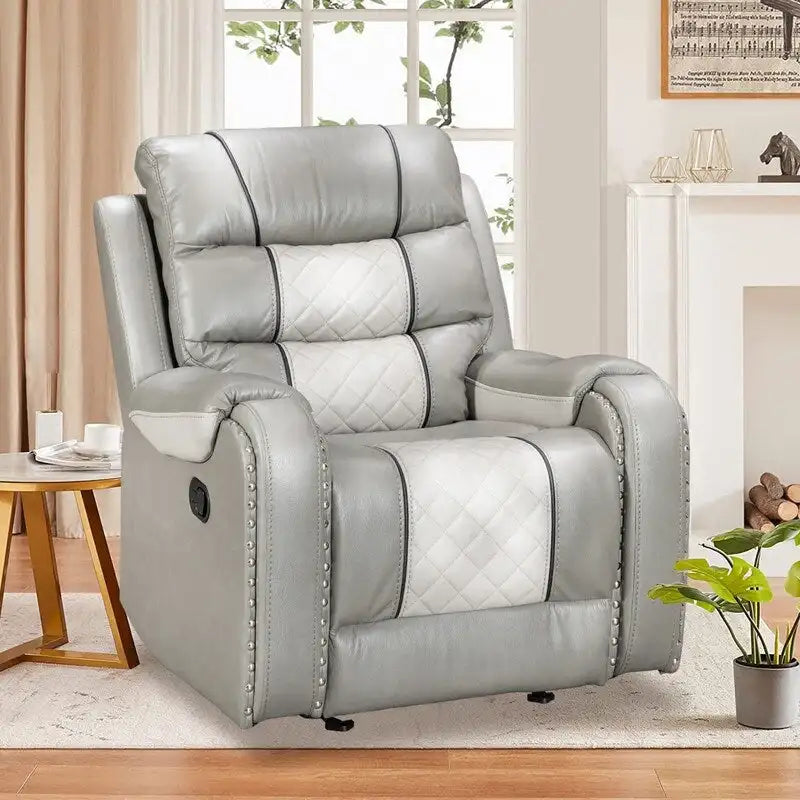 Fauteuil inclinable grand format en similicuir, design américain, pour le salon