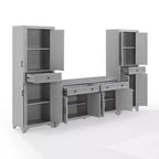 Set da 3 pezzi Tara di credenza e dispensa effetto usurato - Crosley
