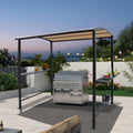 Grillpavillon mit Stahlrahmen, 5 x 8 Fuß, für den Außenbereich, Überdachung und Grillunterstand
