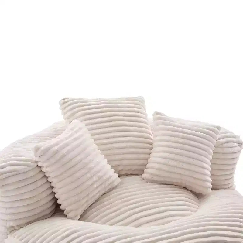 Sitzsack-Sofa für Erwachsene und Kinder, übergroßer Cord-Sitzsack mit 3 Kissen und Armlehne für Wohnzimmer oder Schlafzimmer