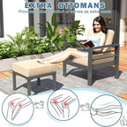 AECOJOY 7-delige aluminium tuinmeubelset voor buiten, loungeset