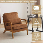 Moderner gepolsterter Akzentstuhl im Mid-Century-Stil