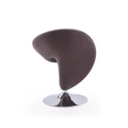 Manhattan Comfort Curl drehbarer Akzentstuhl aus Wollmischgewebe mit Chromgestell (2er-Set)