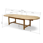 Conjunto de jantar extensível de exterior Amazonia Teak Sessa com 13 peças - 13 peças