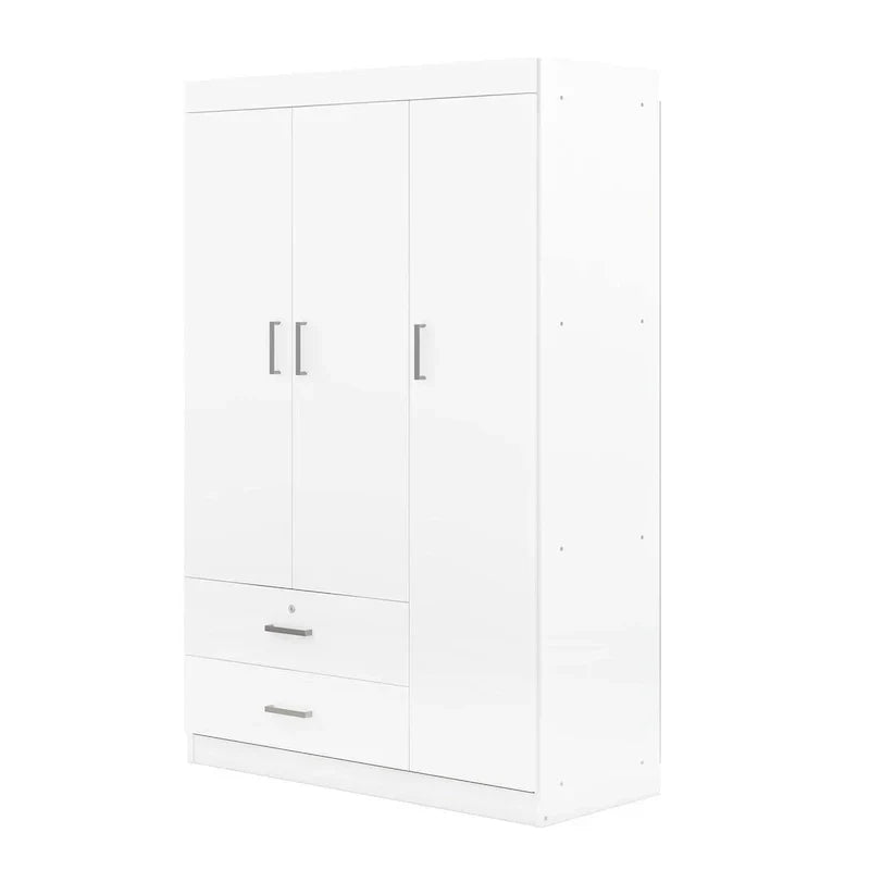 Guarda-roupa com 3 portas e 2 gavetas