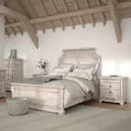 Conjunto de quarto Palisade de 5 peças, branco antigo