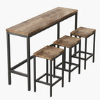 Bistrotisch-Set mit 3 Hockern