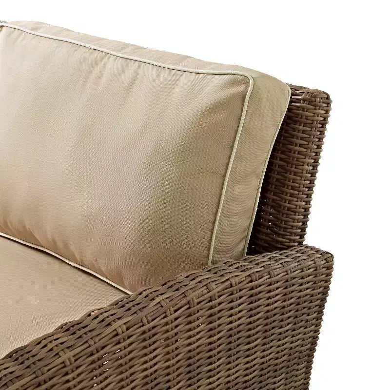 Conjunto de conversação de exterior em vime com 4 peças Bradenton - Crosley