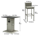 Moasis 5-teiliges Outdoor-Möbelset aus Rattan – 5-teilig