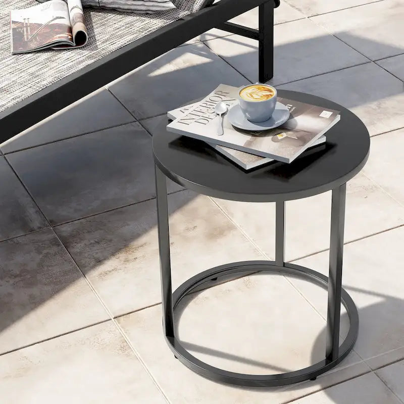 Fauteuils papasan d’extérieur avec coussin, en rotin PE, confortables pour la terrasse avec table d’appoint