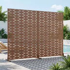 MAYEERTY Brick 01 brauner Raumteiler aus verzinktem Stahl, 72x47x16, 6-teilig, beidseitig rostfreier Sichtschutz